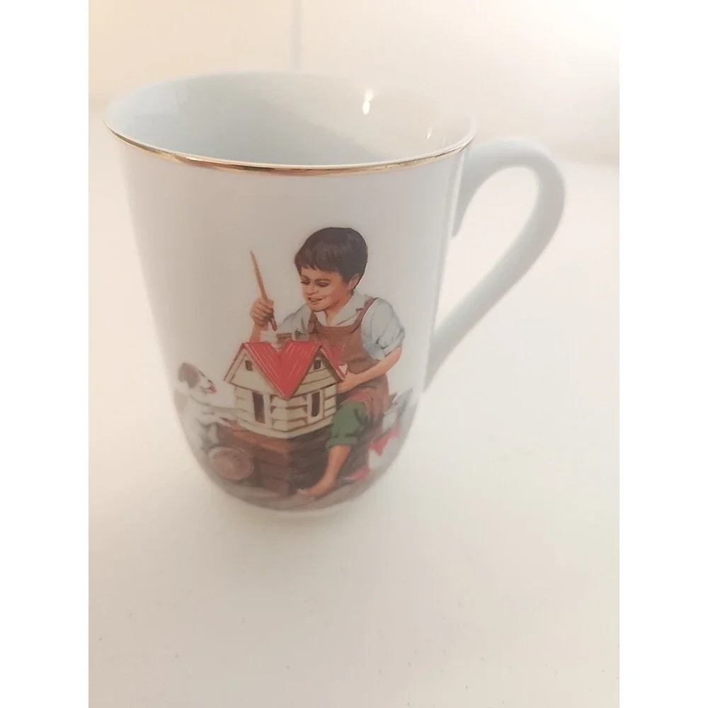 Norman Rockwell Mug Cup Museum A Dollhouse For Sis Vintage Coffee Mug Cup 1982